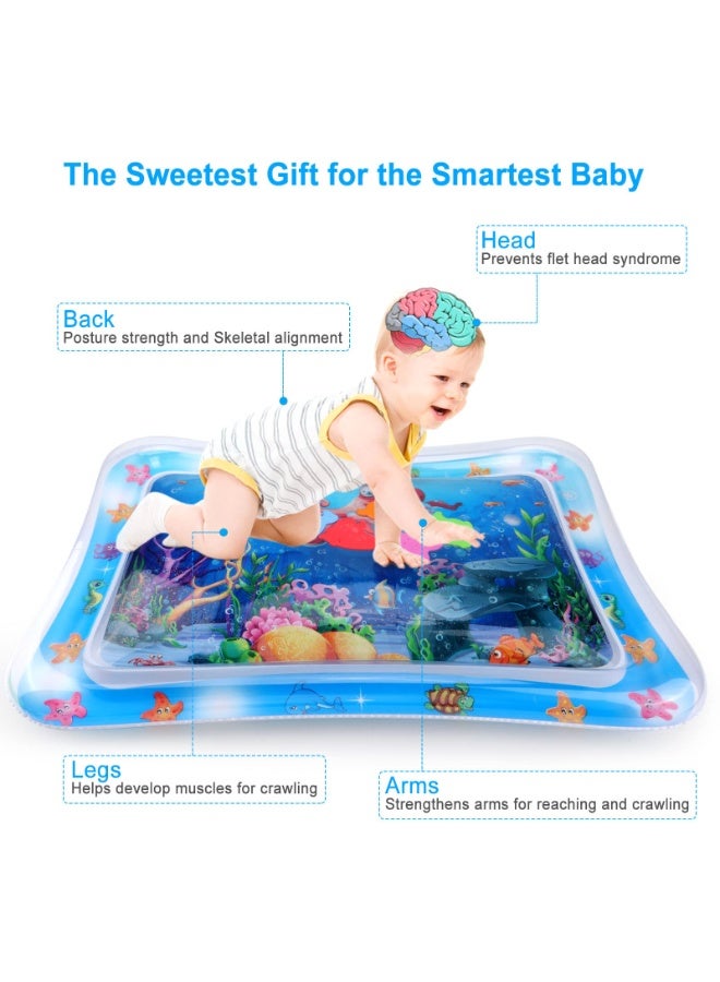 Inflatable Tummy Time Premium Baby Inflatable Activity Center Water Mat For Kids - Image 3