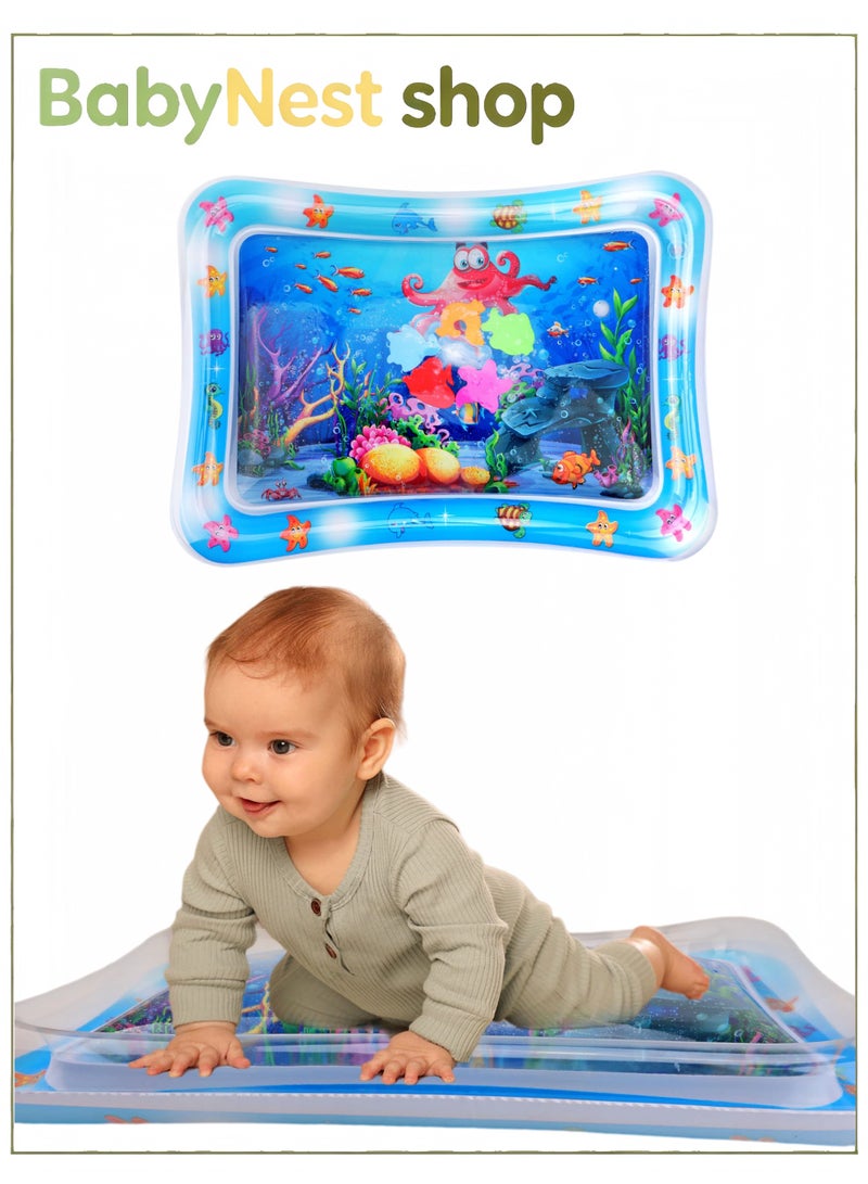 Inflatable Tummy Time Premium Baby Inflatable Activity Center Water Mat For Kids - Image 1
