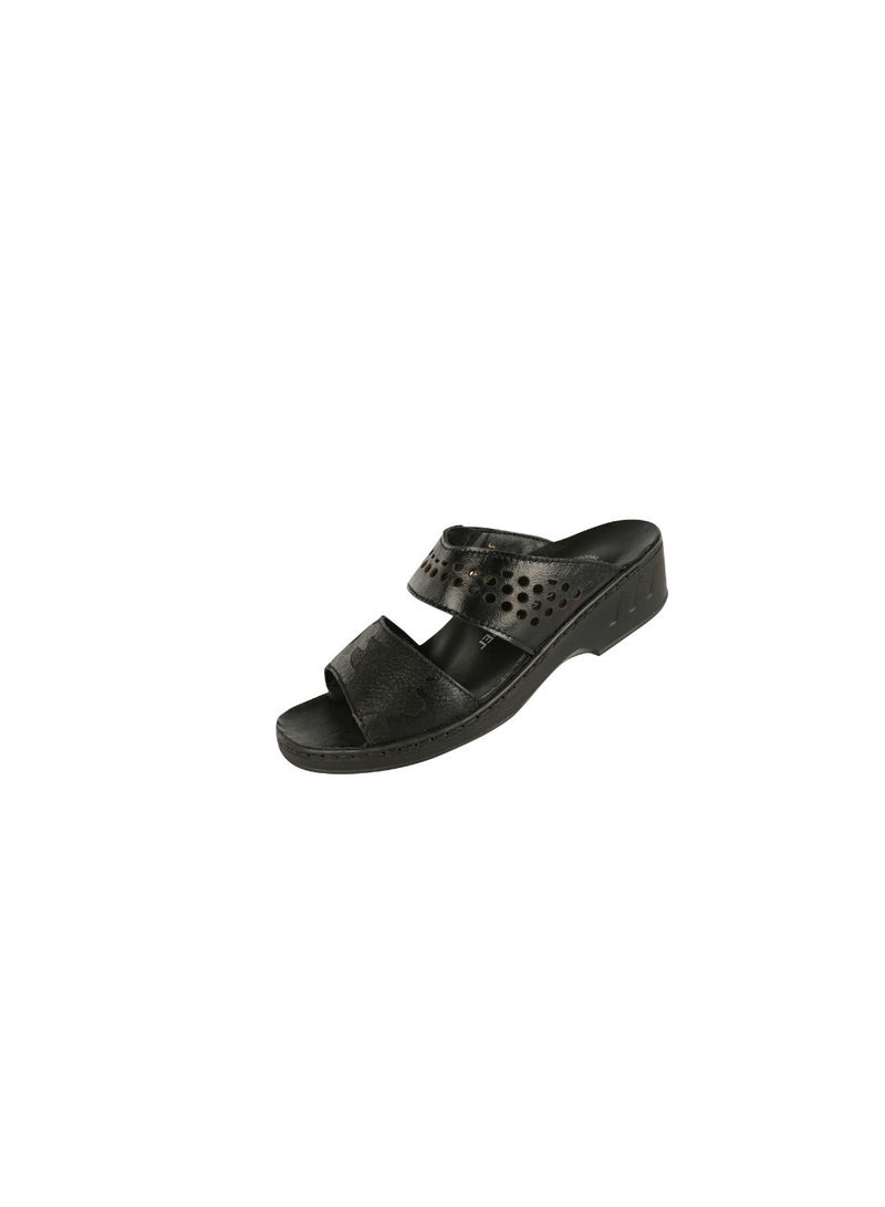 Josef Seibel Ladies  Comfort Wedge Sandals 08850AR Black - Image 3