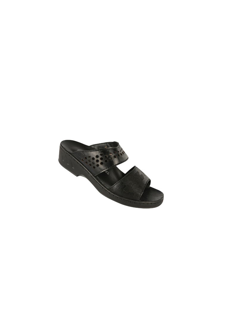 Josef Seibel Ladies  Comfort Wedge Sandals 08850AR Black - Image 1
