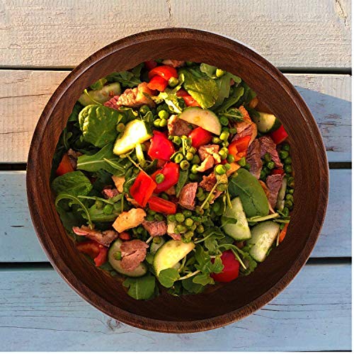 ADWORLD GLOBAL Wooden Bowl,Decorative Serving Bowl Natural Sheesham Wood Mixing & Serving Bowl,Handmade Wooden Salad Bowls,Antique Soup Serve Ware - Large (6 Inch) ,?0.5 Litres - Image 4