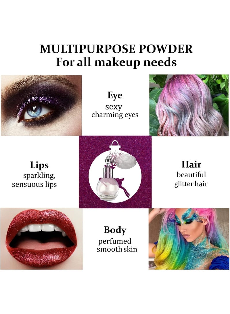 بخاخ هايلايتر ذهبي وردي - رذاذ بودرة سائبة لامعة للوجه والجسم والشعر، بخاخ مكياج لامع يدوم طويلاً، لمسة نهائية لامعة للحفلات والمهرجانات والعروض المسرحية والنوادي الليلية - Image 4