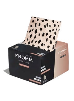 Fromm Pop Up Hair Foils, Cheetah Print Pattern, Cosmetology Supplies, Hairstylist Essentials, Ideal for Highlighting and Coloring, Precut, 5" x 11", 500 Foil Sheets 