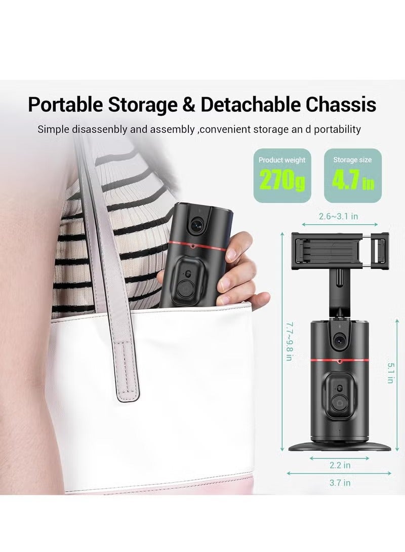 MIGOFAST Auto Face Tracking Tripod 360° Rotating  Auto Tracking Phone Holder with Remote & Gesture Control No App Required Smart Camera Stand for Vlog TikTok Live Video Recording - Image 3