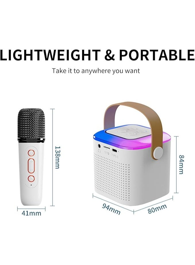 Mini Karaoke Machine with 2 Wireless Microphone, Portable Bluetooth Karaoke Speaker for Kids and Adults, Gifts for Girls and Boys Birthday Home Party - Image 3
