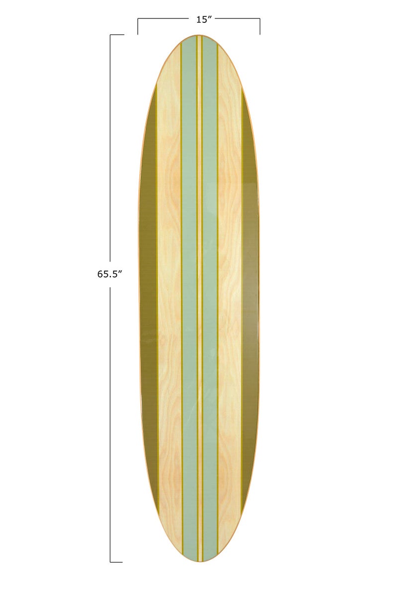 Creative Co-Op Surfboard Style Wood Wall Decor - Image 2