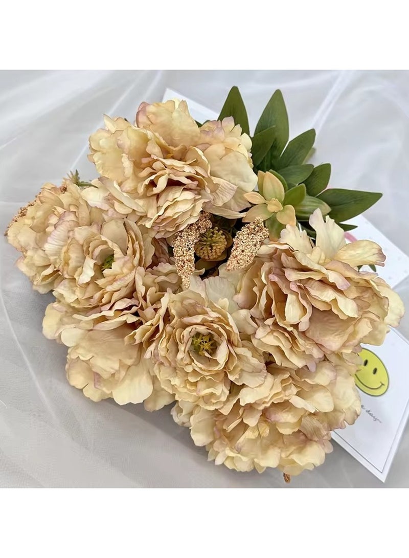 Huitich Artificial Flower Decor for Home, Parties, and Weddings Champagne  - Image 4