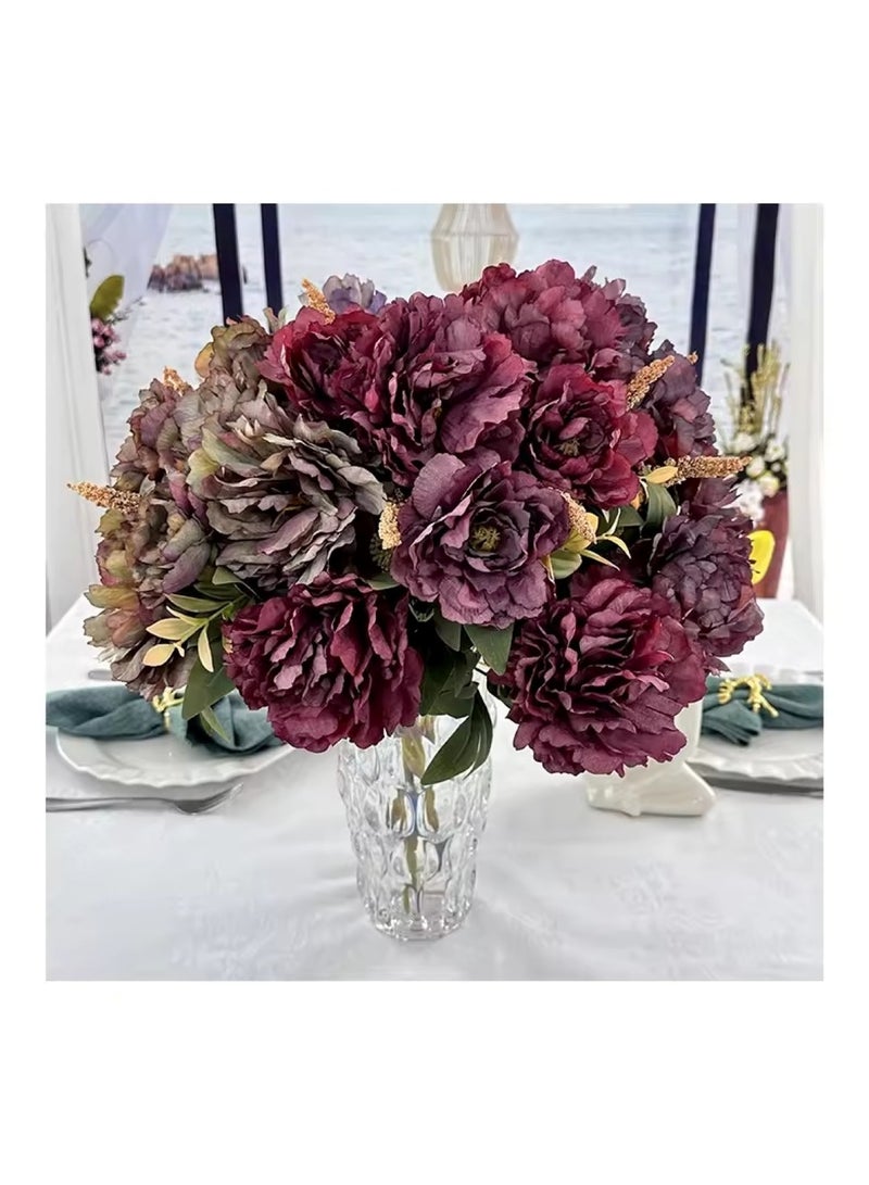 Huitich Artificial Flower Decor for Home, Parties, and Weddings Champagne  - Image 3