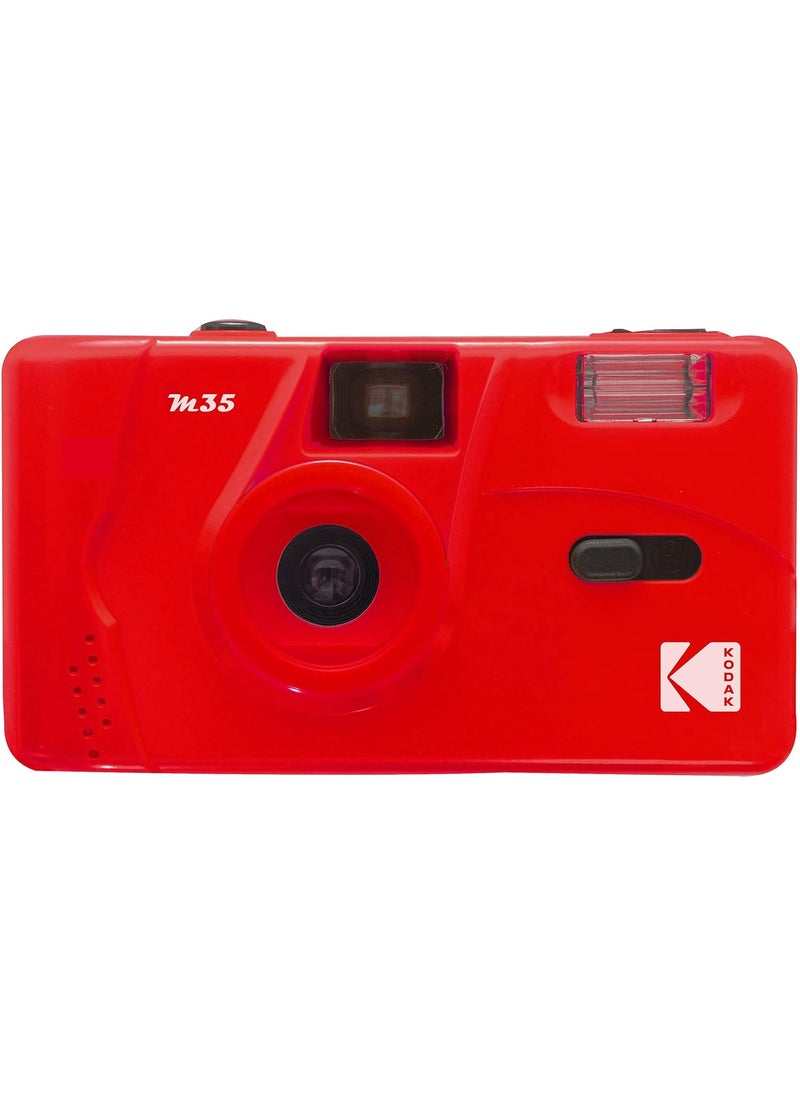 Kodak Kodak M35 Film Camera Reusable Focus Free Easy to Use Build in Flash and Compatible with 35mm Color Negative or BlW Film Film and AAA Battery NOT Included Flame Scarlet  - Image 1