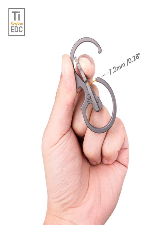 سلسلة مفاتيح صغيرة من روفي فون U8 مزودة بمشبك تيتانيوم EDC وفتاحة زجاجات - Image 2
