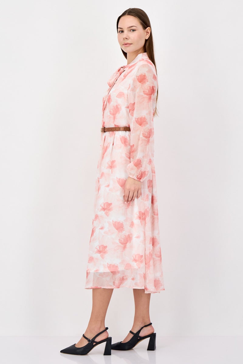 Kathy Ireland Women Floral Print Midi Dress, Multicolor - Image 3