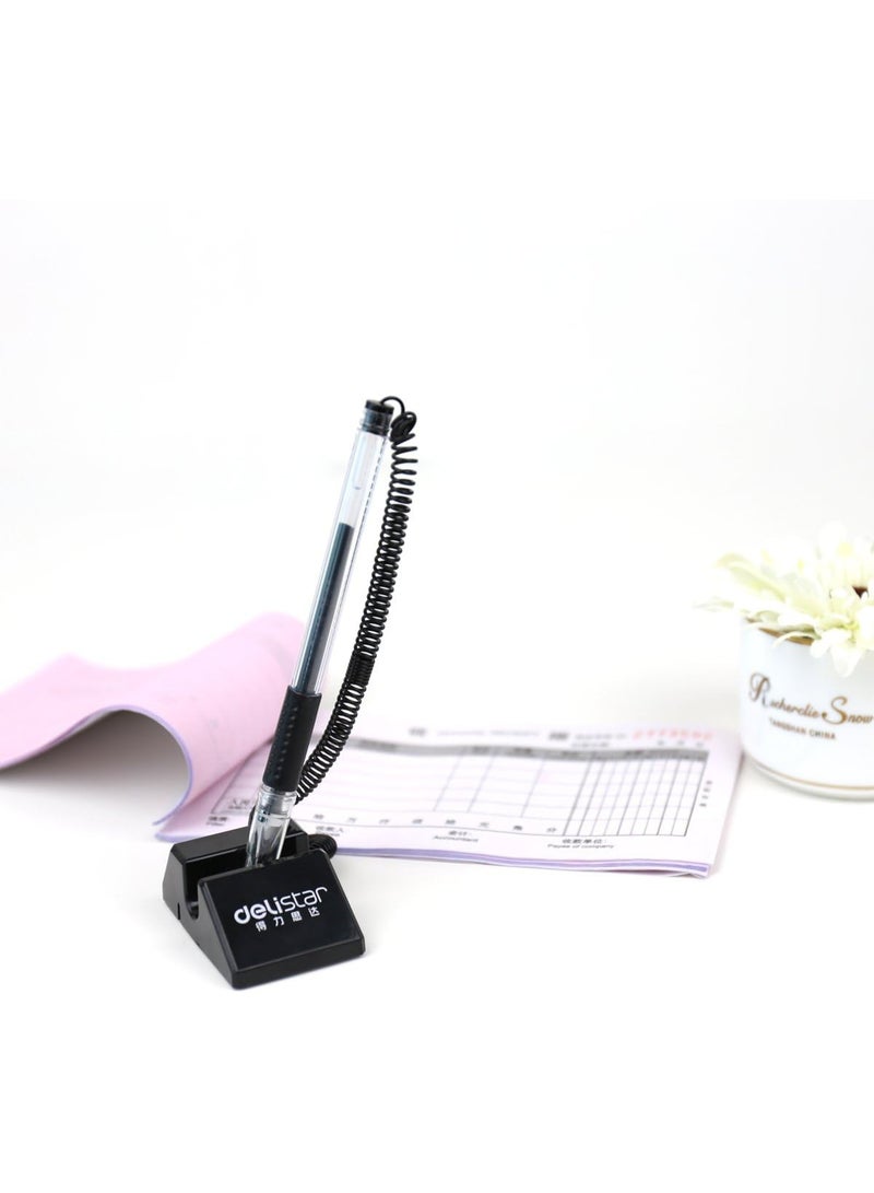 Deli 6791 Daily Desk Gel Ink Pen with Stand 0.5mm - Black. - Image 5