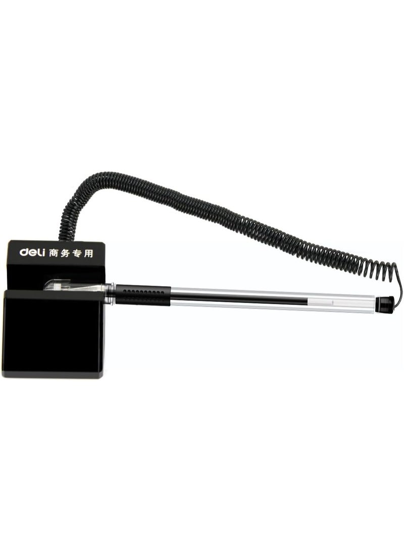 Deli 6791 Daily Desk Gel Ink Pen with Stand 0.5mm - Black. - Image 2