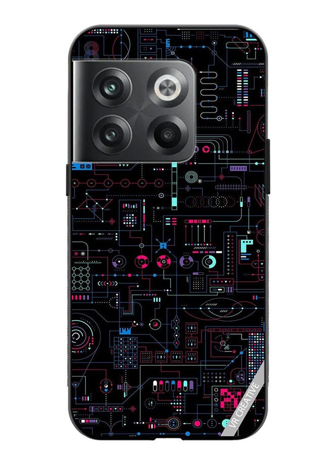Protective Case Cover For OnePlus Ace Pro Circuit Design Multicolour