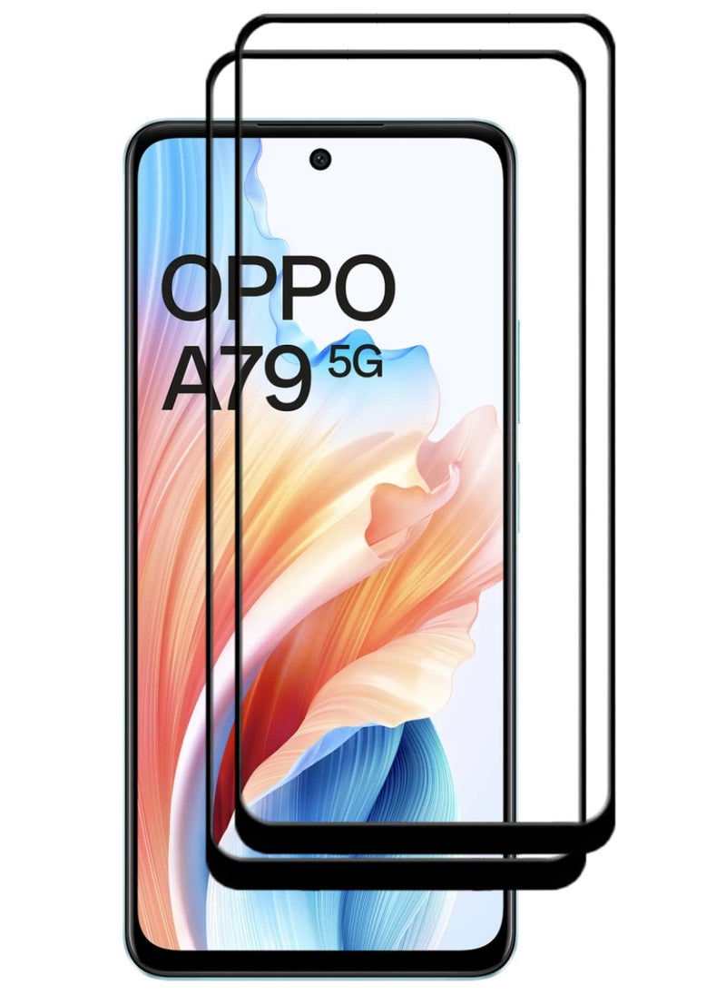 ACLIX 2 Pieces Antistatic ESD Dustproof Premium Quality High Definition Tempered Glass Screen Protector Designed For Oppo A79 - Image 1