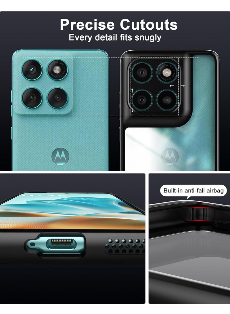 For Motorola Edge 60 Fusion Case, TPU Bumper + PC Hard Back Cover, Shockproof Protection Mobile Phone Case, Anti-Yellowing Slim Fit Protective Casing