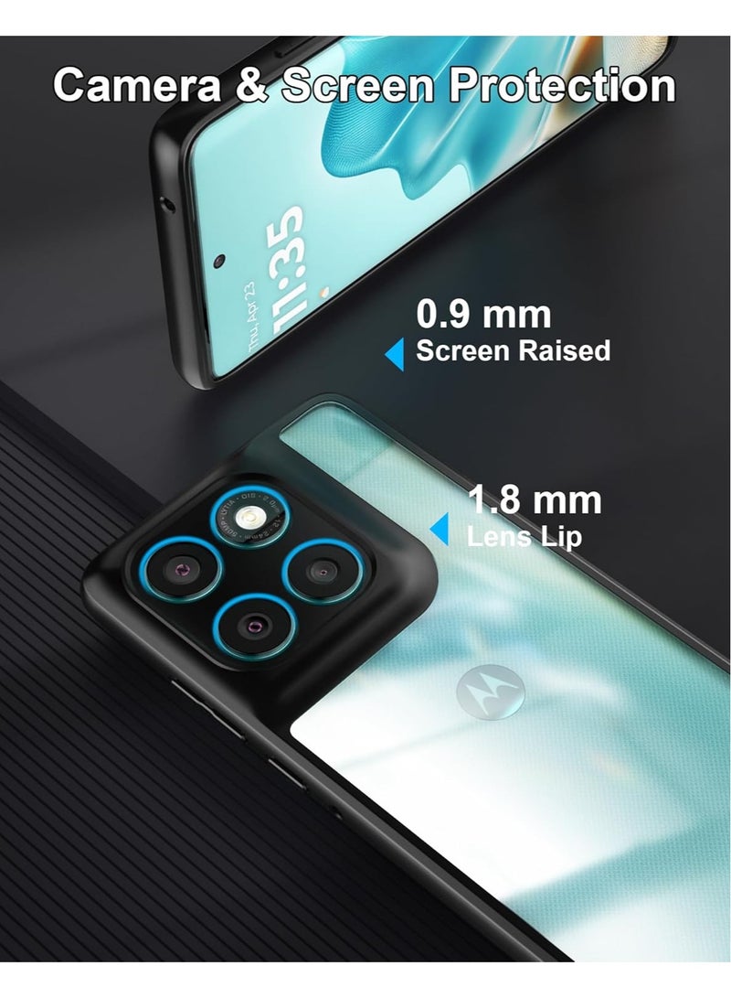 For Motorola Edge 60 Fusion Case, TPU Bumper + PC Hard Back Cover, Shockproof Protection Mobile Phone Case, Anti-Yellowing Slim Fit Protective Casing