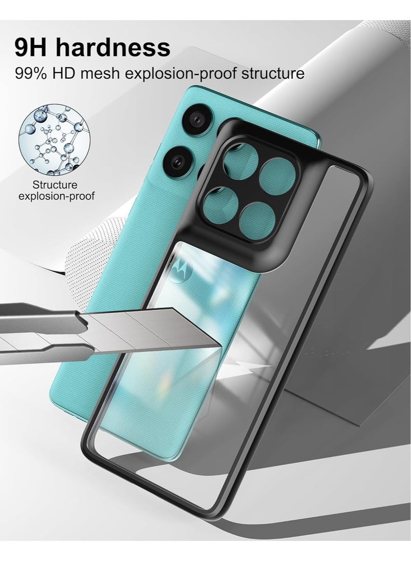 For Motorola Edge 60 Fusion Case, TPU Bumper + PC Hard Back Cover, Shockproof Protection Mobile Phone Case, Anti-Yellowing Slim Fit Protective Casing