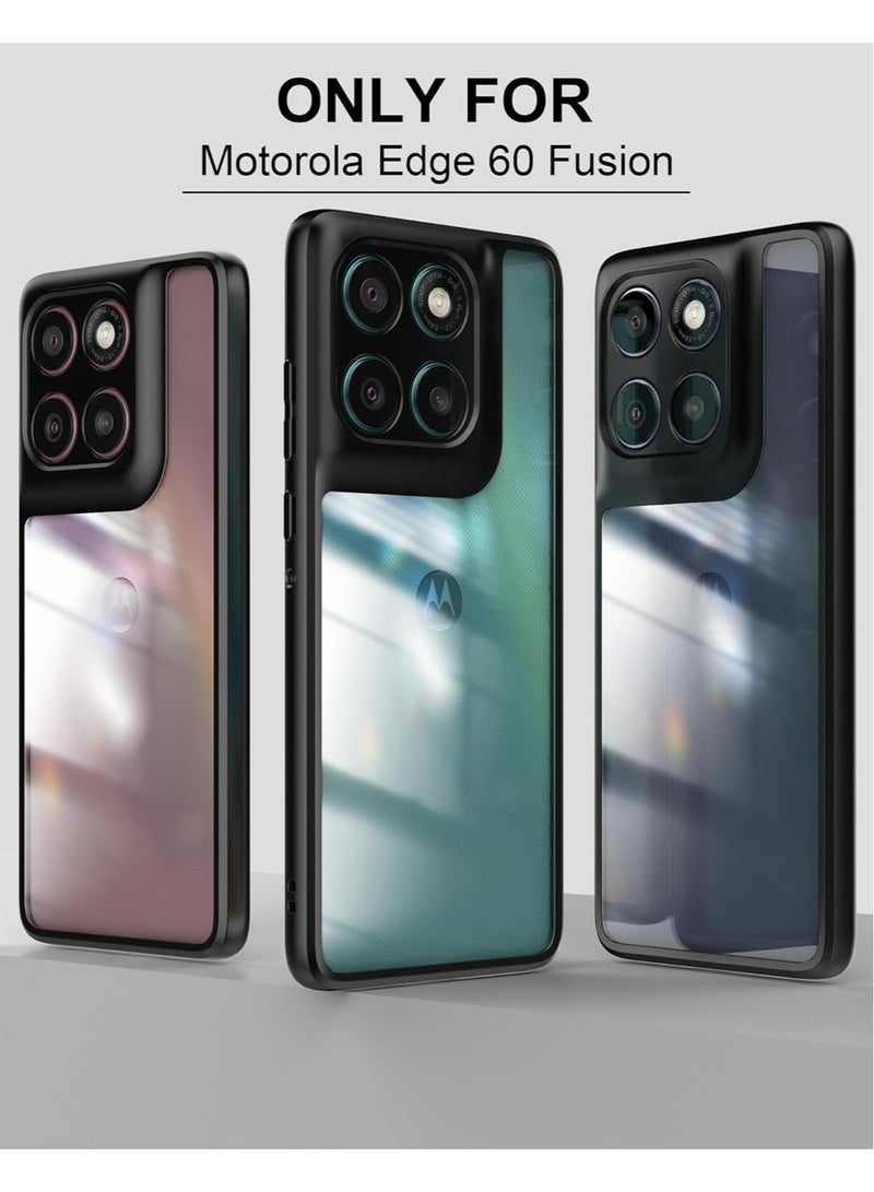 For Motorola Edge 60 Fusion Case, TPU Bumper + PC Hard Back Cover, Shockproof Protection Mobile Phone Case, Anti-Yellowing Slim Fit Protective Casing