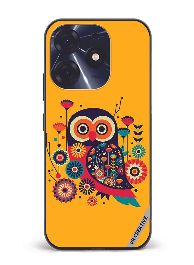 VR CREATIVE Protective Case Cover For Tecno Spark 10 Pro Owl Illustrate Design Multicolour - Image 1