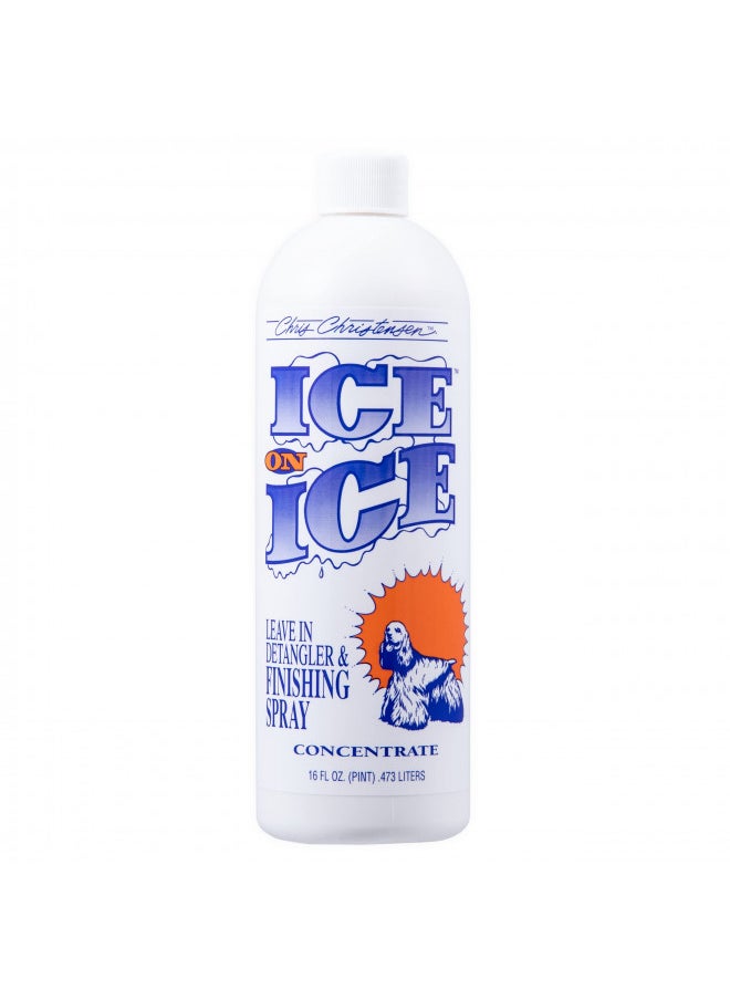 Chris Christensen Chris Christensen Ice on Ice Detangling and Finishing Concentrate, Dog Conditioner, Groom Like a Professional, 16 oz  - Image 1
