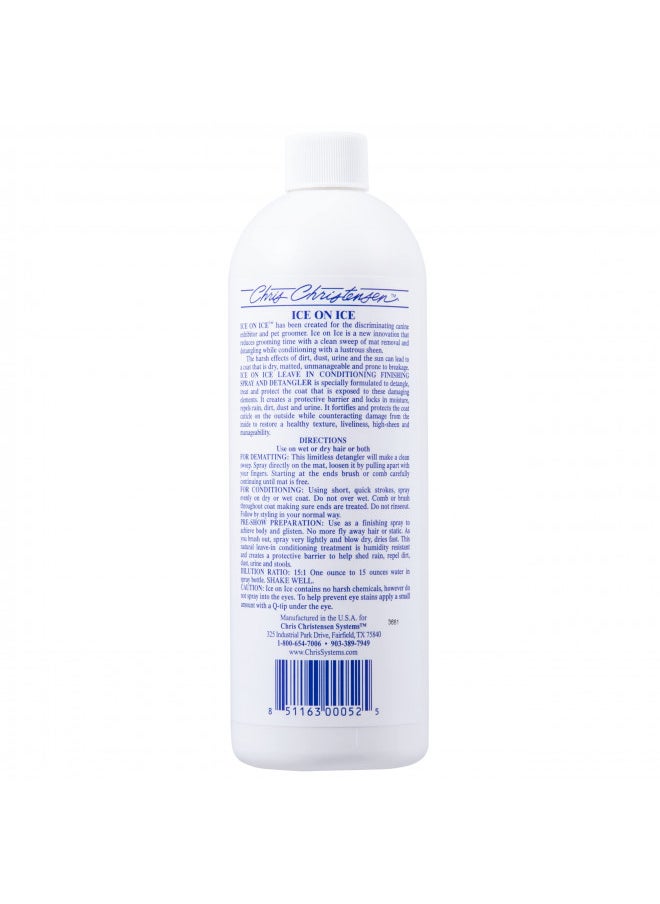 Chris Christensen Chris Christensen Ice on Ice Detangling and Finishing Concentrate, Dog Conditioner, Groom Like a Professional, 16 oz  - Image 2