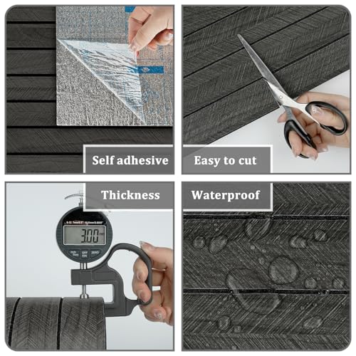 STICKEEP 197"x23.6" 3D Wood Panels for Interior Wall Decor Peel and Stick Acoustic Wood Slat Wall Panel Self Adhesive Soundproof Wooden Slats Paneling Wallpaper for Bedroom Living Room Gym Backdrop - Image 5