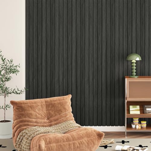 STICKEEP 197"x23.6" 3D Wood Panels for Interior Wall Decor Peel and Stick Acoustic Wood Slat Wall Panel Self Adhesive Soundproof Wooden Slats Paneling Wallpaper for Bedroom Living Room Gym Backdrop - Image 2