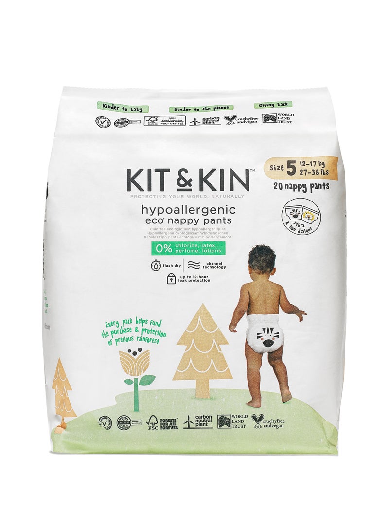 Kit & Kin Eco Pull Up Diaper Size 5 Junior 6 x 20 Diapers - Image 3