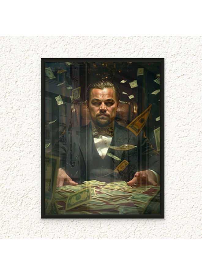 آرت دیکور  ديكور فني مؤطر بطباعة صورة فنية جميلة لليوناردو دي كابريو فن البوب ​​غاتسبي العظيم - عمل فني مشهور لديكور الحائط في المنزل، وغرفة المعيشة، والمكتب - Image 1