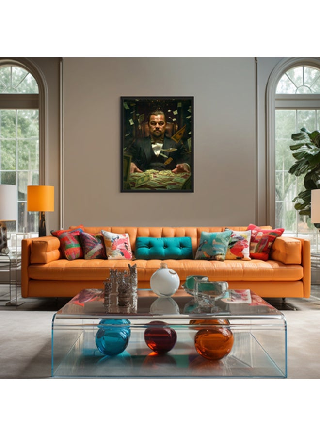 آرت دیکور  ديكور فني مؤطر بطباعة صورة فنية جميلة لليوناردو دي كابريو فن البوب ​​غاتسبي العظيم - عمل فني مشهور لديكور الحائط في المنزل، وغرفة المعيشة، والمكتب - Image 2