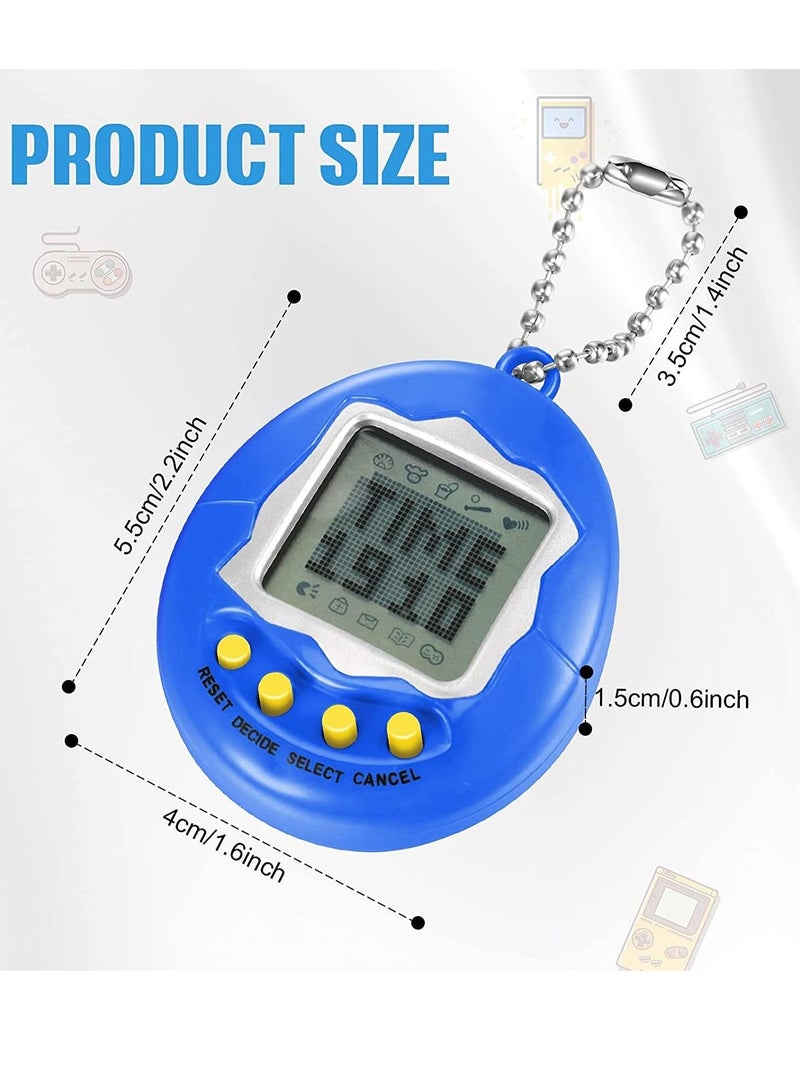 Excefore Virtual Electronic Digital Pet Keychain, Game Digital Game Keychain Nostalgic Virtual Digital Pet Retro Handheld Electronic Game Machine with Keychain for Boys Girls, 4 Pieces - Image 5