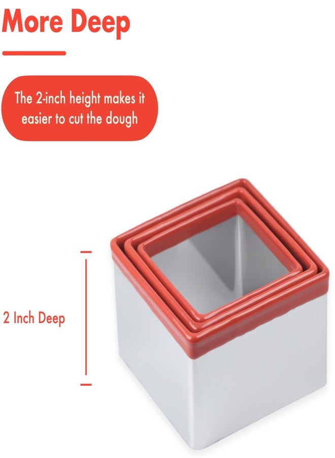 COOKIEQUE square cookie cutter 3pc 6/7/8 cm - Image 4