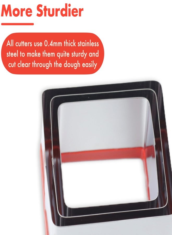 COOKIEQUE square cookie cutter 3pc 6/7/8 cm - Image 5
