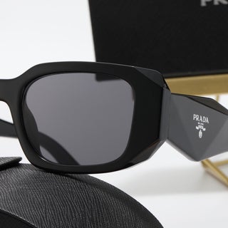نظارات شمسية Prada Sport للدراجات، نظارات شمسية مربعة PS17WS، إطارات عتيقة مع عدسات سوداء - view 4