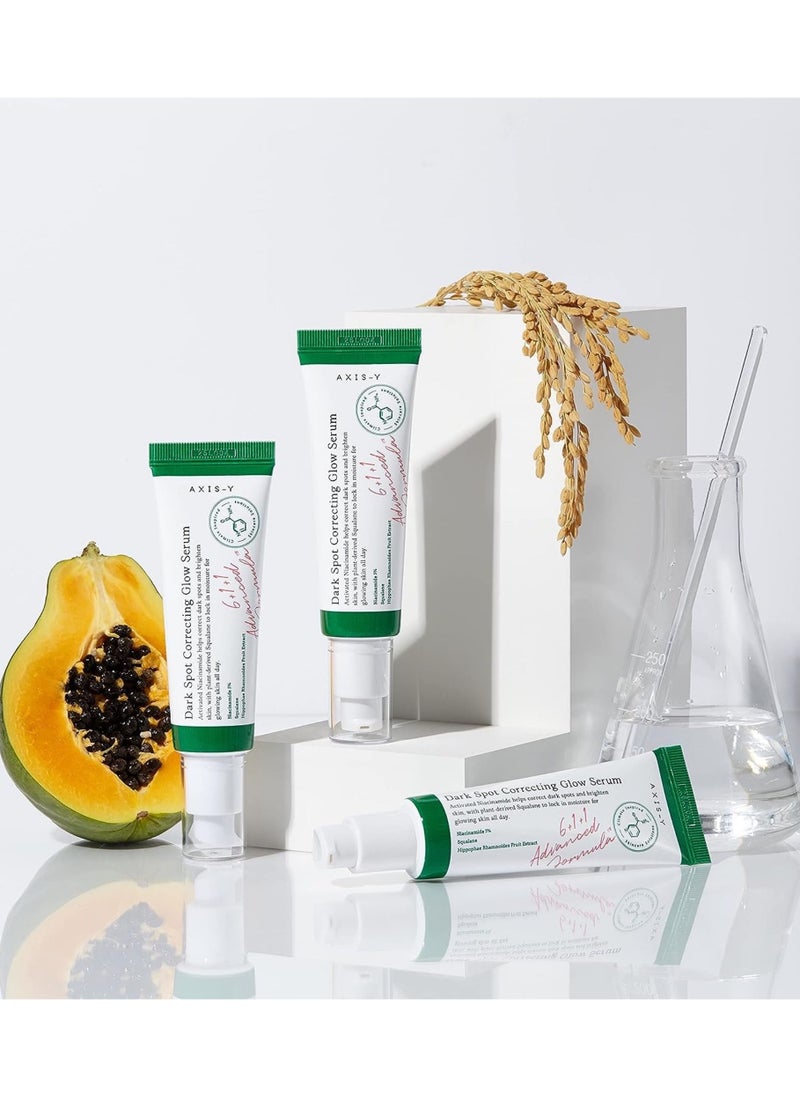 AXIS-Y - AXIS-Y Glow Renewal Trio with Face Scrubber - Spot Treatment, Dark Spot Glow Serum, and Protective Sunscreen - Image 1