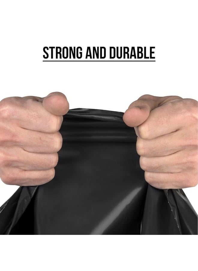 Commander 12-16 Gallon 0.4 MIL Black Heavy Duty Garbage Bags - 24" x 31" - Pack of 500 - For Contractor, Janitorial, Industrial, & Commercial - Image 2