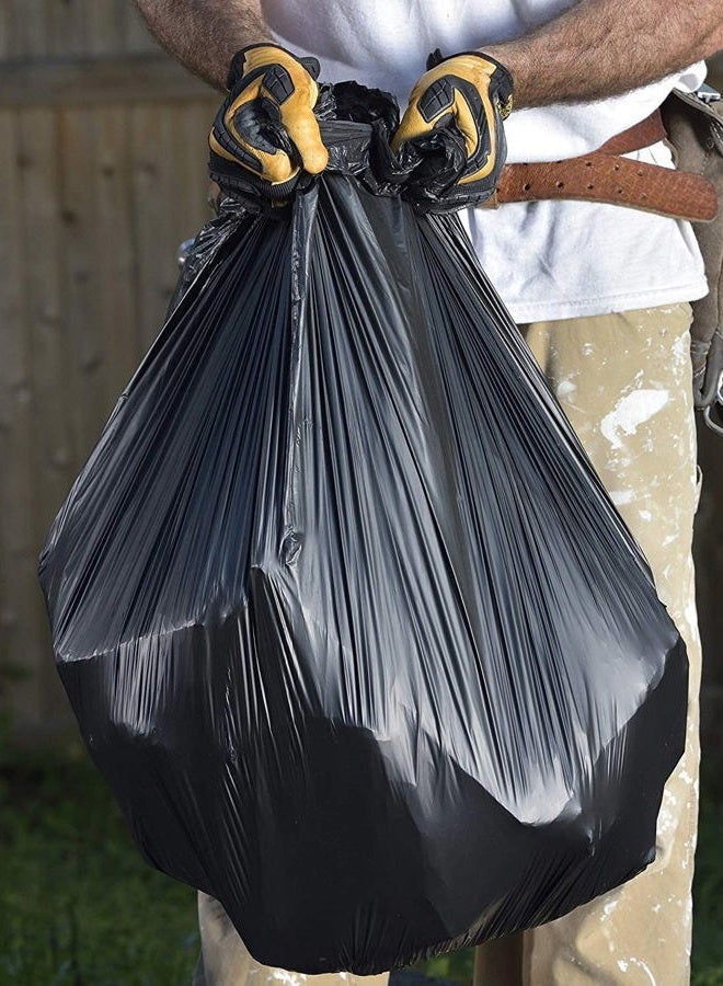 Commander 12-16 Gallon 0.4 MIL Black Heavy Duty Garbage Bags - 24" x 31" - Pack of 500 - For Contractor, Janitorial, Industrial, & Commercial - Image 5