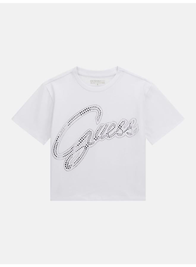 GUESS Kids Slogan Crew neck T-Shirt - Image 1