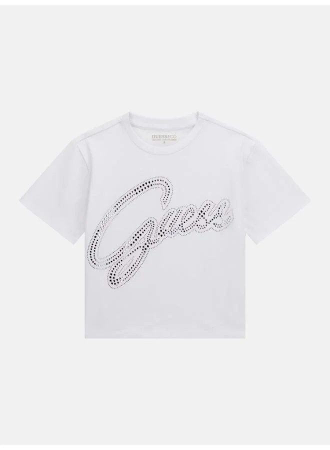 GUESS Kids Slogan Crew neck T-Shirt