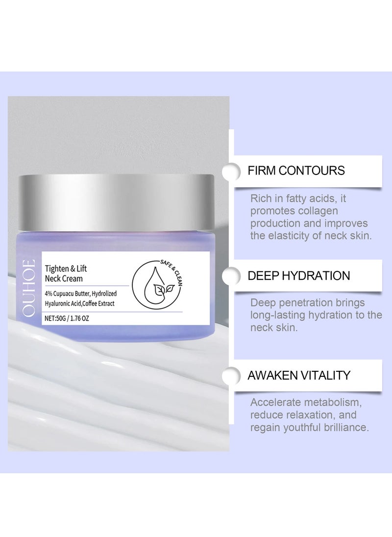 OUHOE Anti aging neck cream advanced neck firming cream moisturizing anti aging neck firming cream firming lifting neck cream  - Image 2