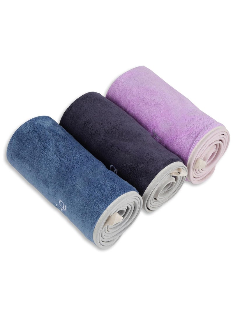روك بو مناشف رياضية من الألياف الدقيقة لممارسة اللياقة البدنية والرياضة تجريب تنس اليوغا ركوب الدراجات السباحة 12 بوصة × 40 بوصة مناشف الحمام فائقة النعومة وسريعة الجفاف 3 عبوات منشفة - Image 1