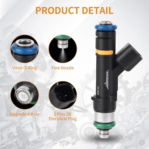 AISHAN 4PCS Fuel Injectors 4 Holes Compatible with Ford Focus 0811 Fusion 1317 Transit Connect 1013 CMax 1316 for Lincoln MKZ 1316 L4 20L Replace 8S4Z9F593A 0280158179 - Image 3