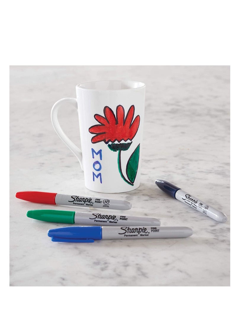 Sharpie - مجموعة من 18 قلم تحديد دائم برأس رفيع متعدد الألوان - Image 1