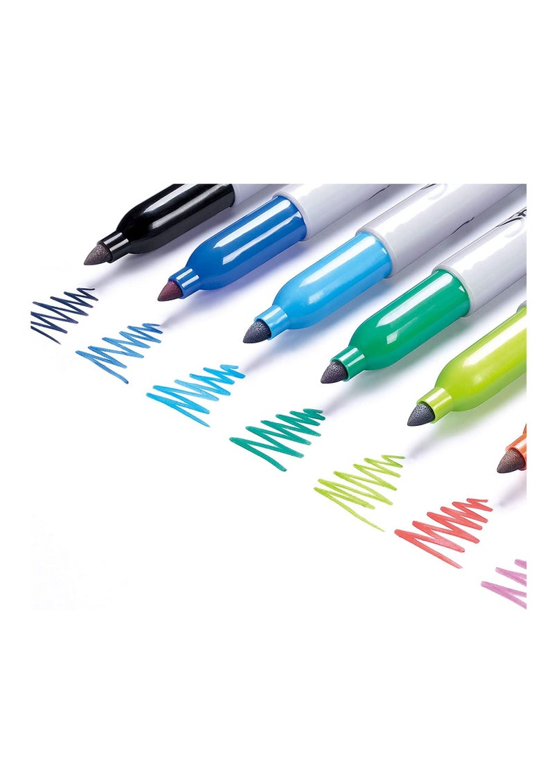 Sharpie مجموعة من 18 قلم تحديد دائم برأس رفيع متعدد الألوان  - Image 3