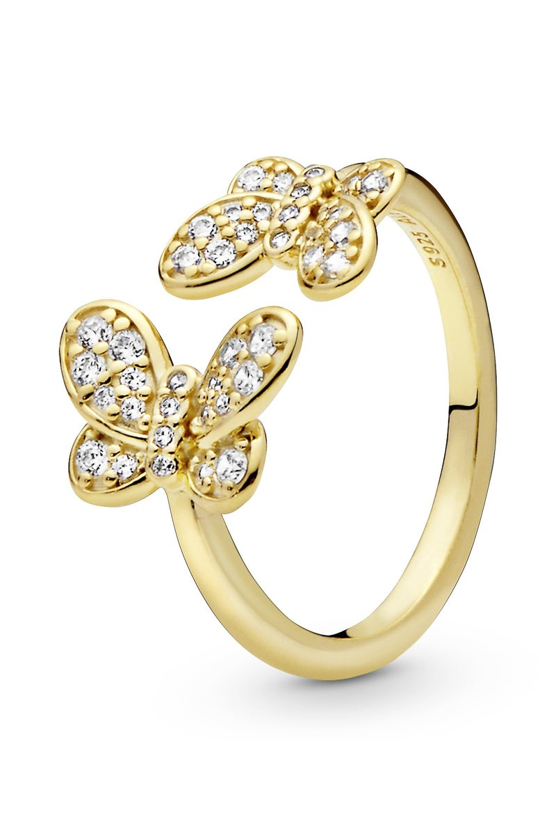 PANDORA Butterfly Pandora Shine Open Ring with Clear Cubic Zirconia - Image 1