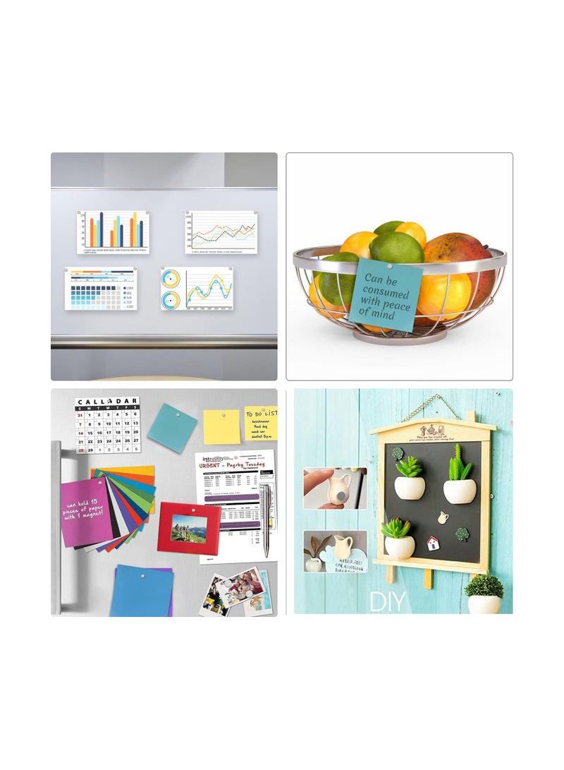 SOLARAE Pack of 30 Neodymium Magnets, Self-Adhesive Magnets 10 x 10 x 1 mm, Self-Adhesive Flat Magnetic Plates, Rare Earth Magnets for Whiteboard, Fridge, Photos, Magnetic Strips, Magnetic Board, Crafts - Image 4