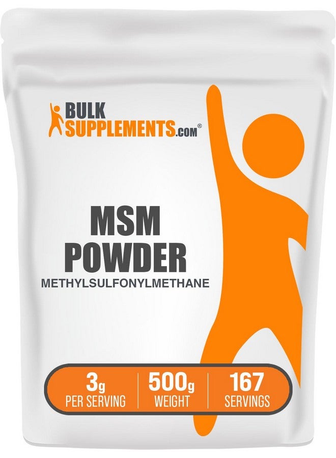 بالك سابلمنتس مسحوق MSM من BulkSupplements.com - ميثيل سلفونيل ميثان، مكمل MSM - مسحوق MSM نقي، MSM 3000 مجم - لصحة المفاصل، خالٍ من الجلوتين، 3000 مجم لكل وجبة، 500 جرام (1.1 رطل) (عبوة من قطعة واحدة) - Image 1