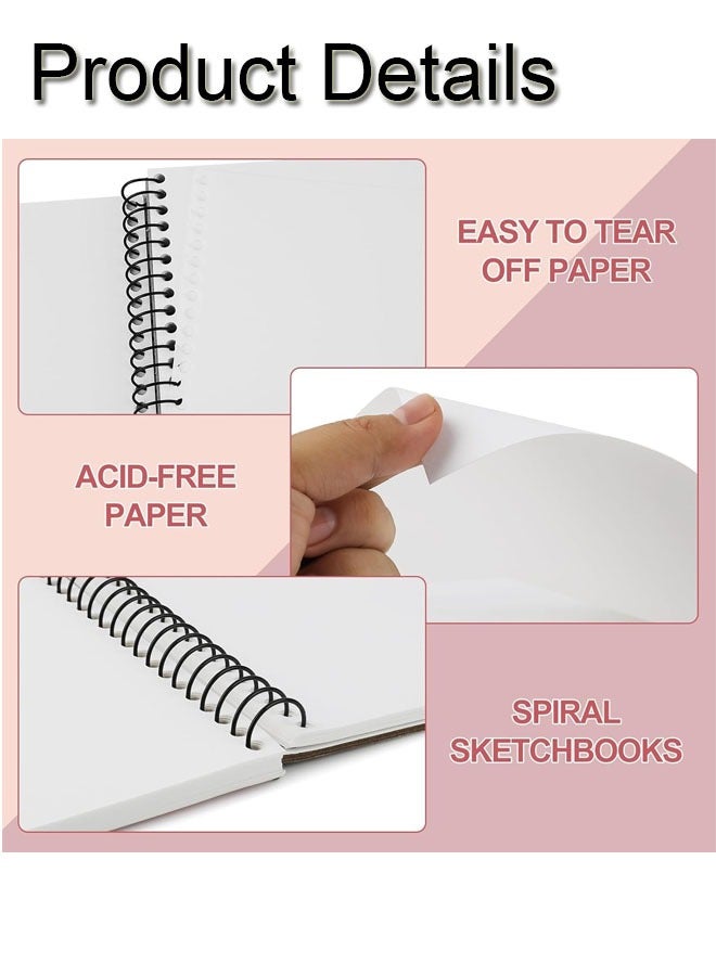 GBQ 2PCS B5(18*26cm) Sketchbook 15Sheets/Book A Total Of 30 Pages Spiral Bound Hardcover Art Book - Image 3