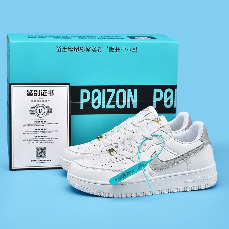 Putian Factory Air Force One Af1 Men'S And Women'S Low-Top Board Shoes Aj Men'S Shoes Milk Coffee All White Chameleon Women'S Shoes - Image 4